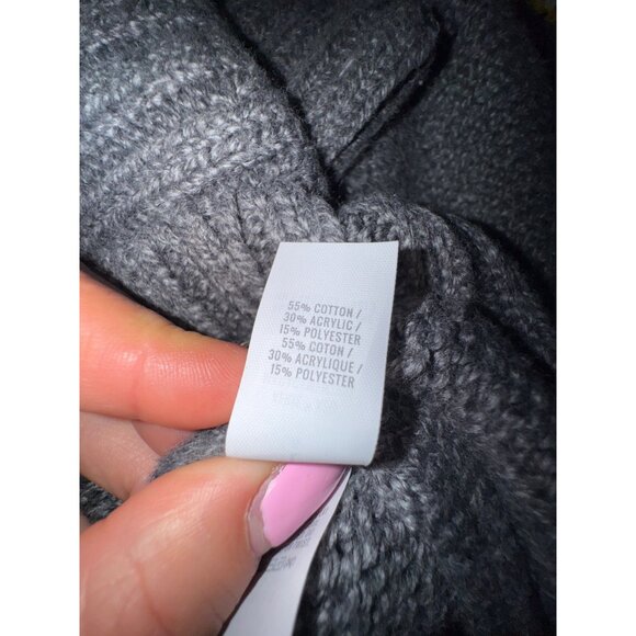 Nordic Large Grey Geometric Pattern Knit Sweater Preppy Classic Ski‎ Winter Snow - Picture 5 of 6